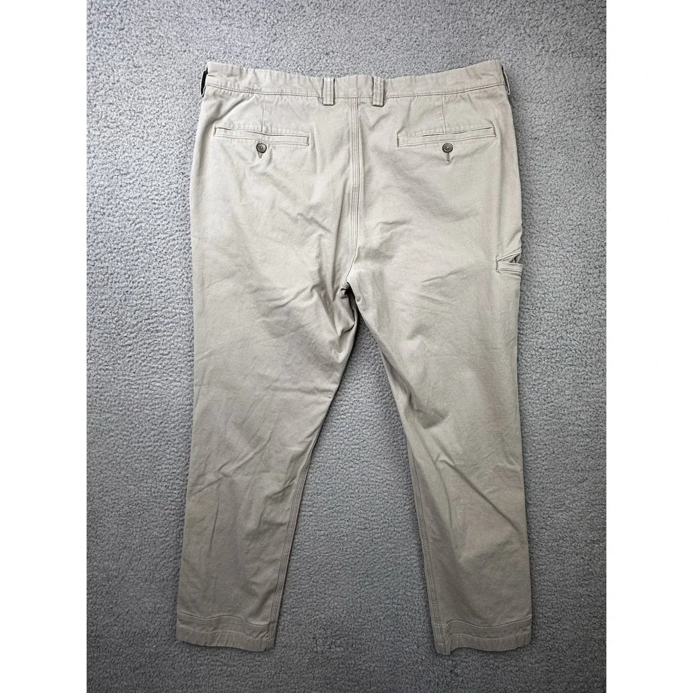 Duluth Trading Co Flex Ballroom Khakis Mens 38x32 Slim Fit Beige Chino Pants